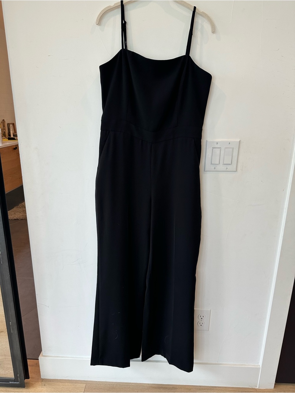 Banana Republic Black Strapless Wide-Leg Jumpsuit